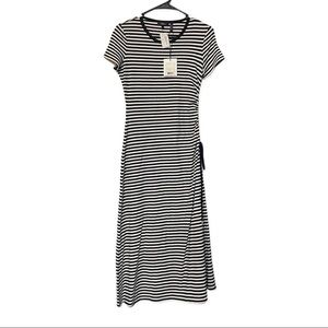 Theory Jilaena Black and White Stripe Dress Size S
